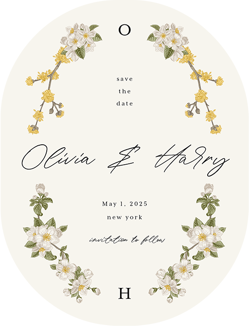 Jasmine Save The Date Cards by Putri N.