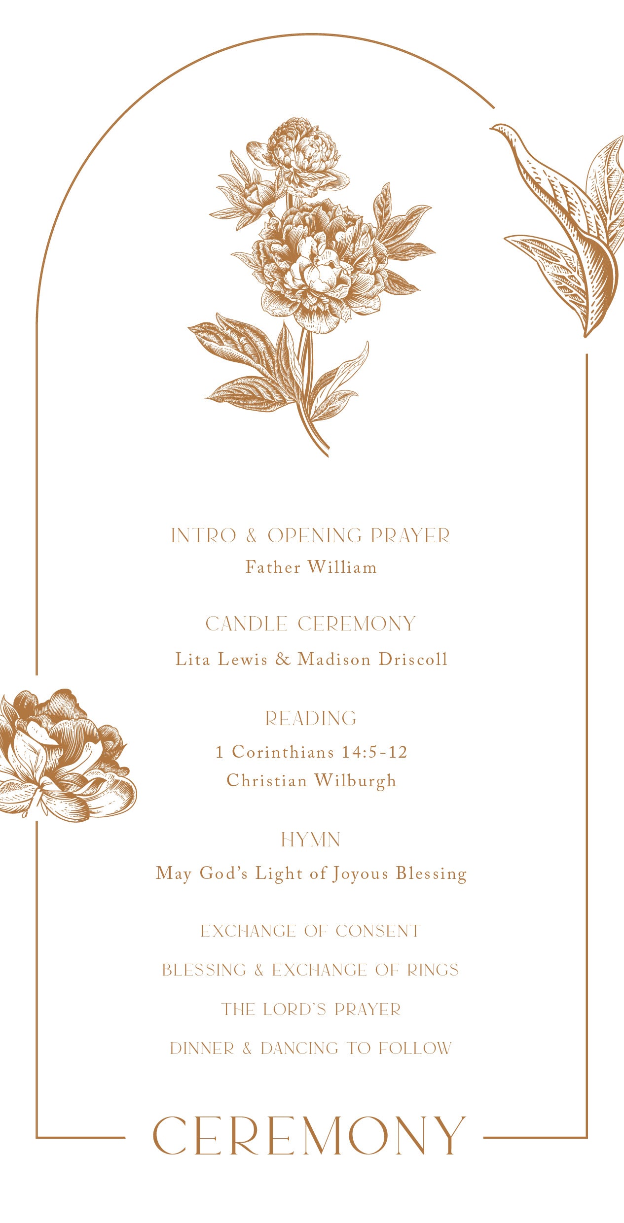 Jin Mudan Wedding Program by Joy