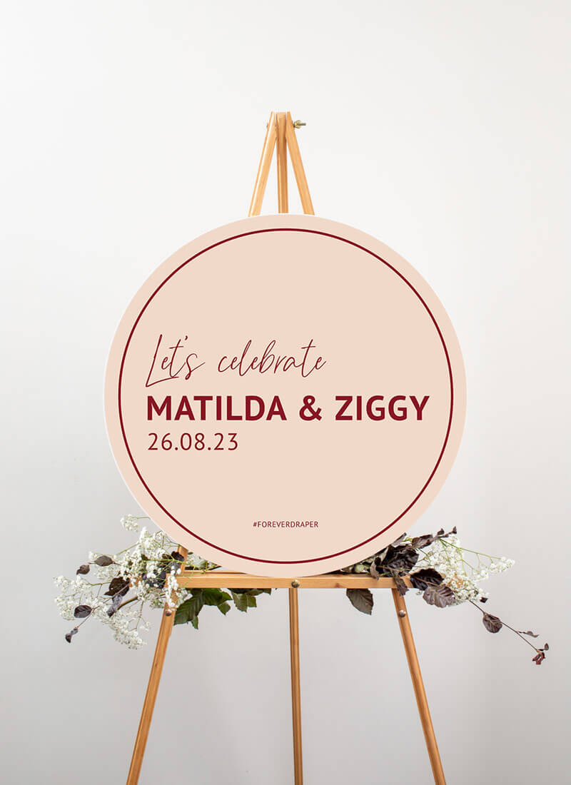 Joy Wedding Sign by Amelia S.