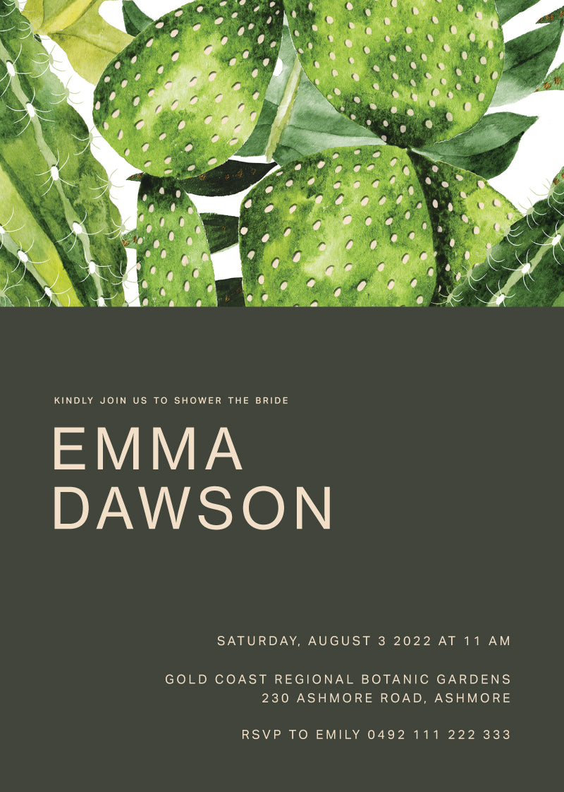 Jungle Of SucculentsBridal Shower Invitation by Putri N.