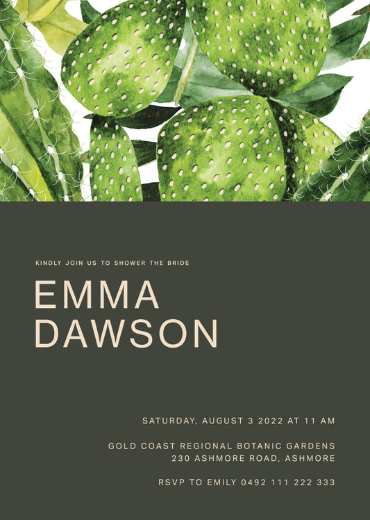 Jungle Of SucculentsBridal Shower Invitation by Putri N.