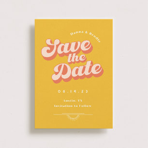 Just Peachy Non Photo Wedding Save the Date