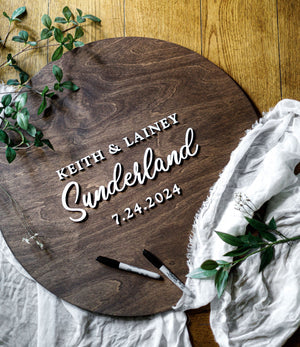 Keith & Lainey Wedding Guest Book Sign