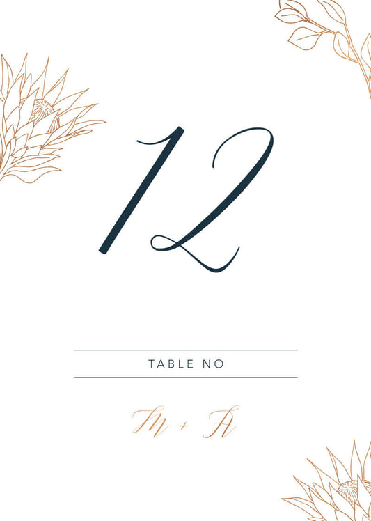 The King ProteaTable Number by Breanna F.