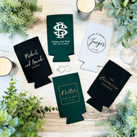 Monogram Design Slim Can Coolers