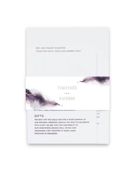 Lavender Blush Invitation Belly Band by Joy