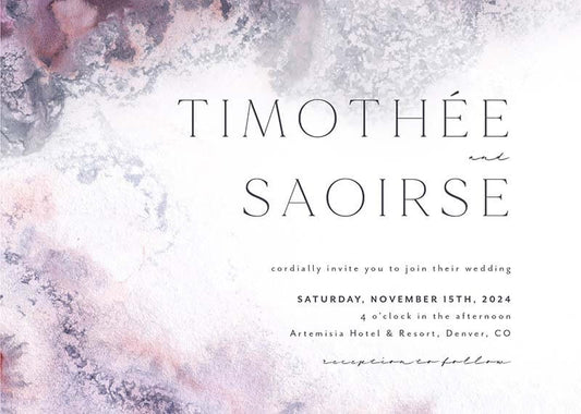 Lavender Blush Wedding Invitations by Joy