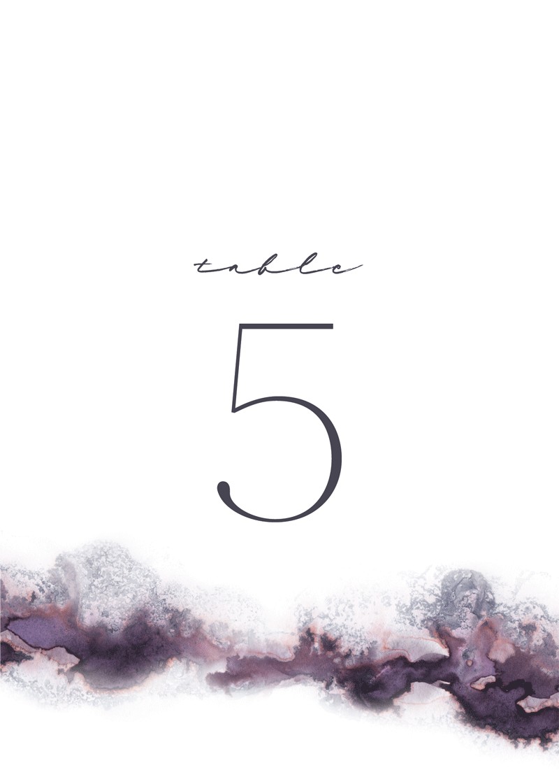 Lavender BlushTable Number by Joy
