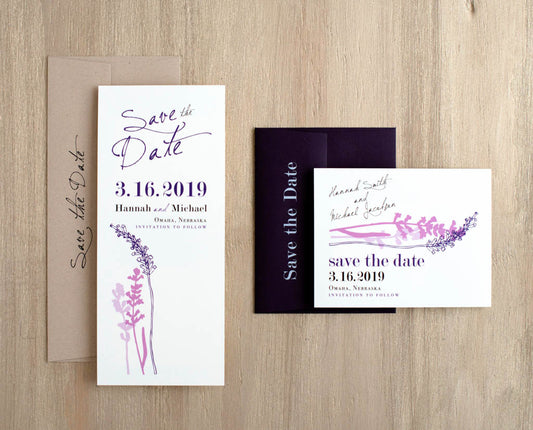 Lavender In Love Save The Dates