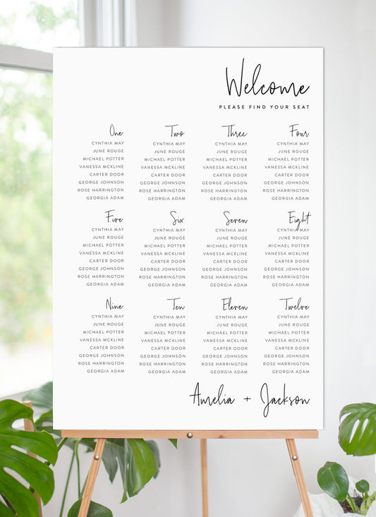 Linear Seating Chart by Jamie L.