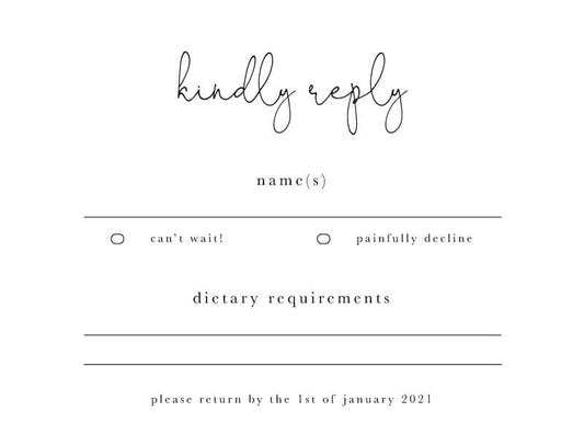 Liv RSVP Cards by Jamie L.