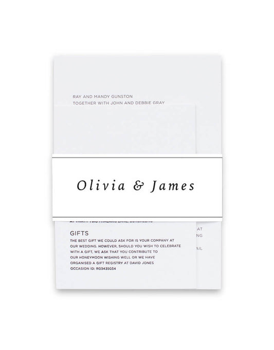 Love Land Invitation Belly Band by Amber B.