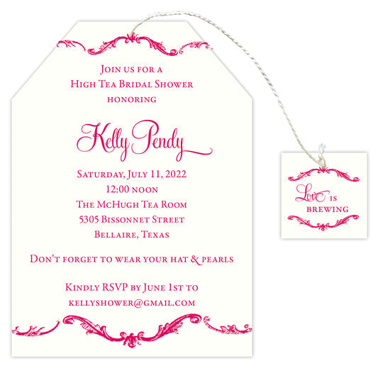 High Tea Bridal Shower Invitations