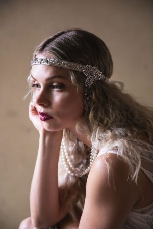 It Girl 1920'S Wedding Headpiece No. 2453
