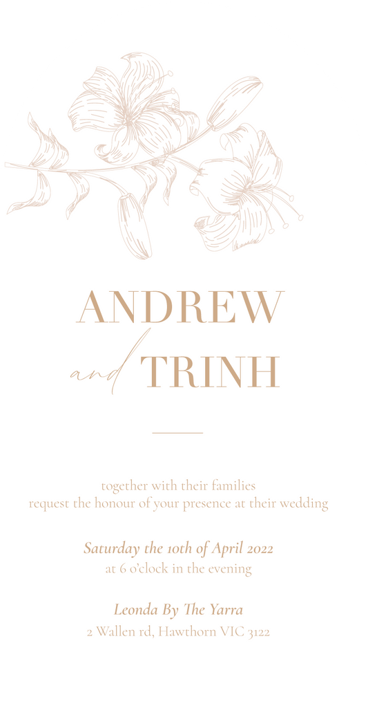 Modern Romance Wedding Invitations by Chang V.