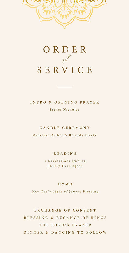 Mandala Wedding Program by Joy