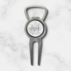 Marble Personalized Groomsmen's name and monogram Divot Tool