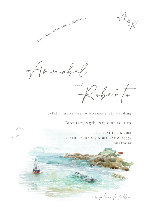 Marine Wedding Invitations by Natya P.