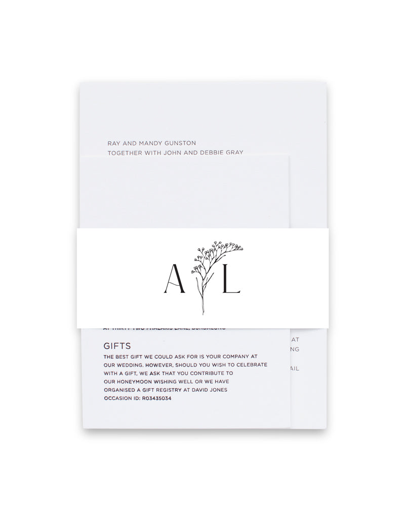 Marion Invitation Belly Band by Inggrid H.