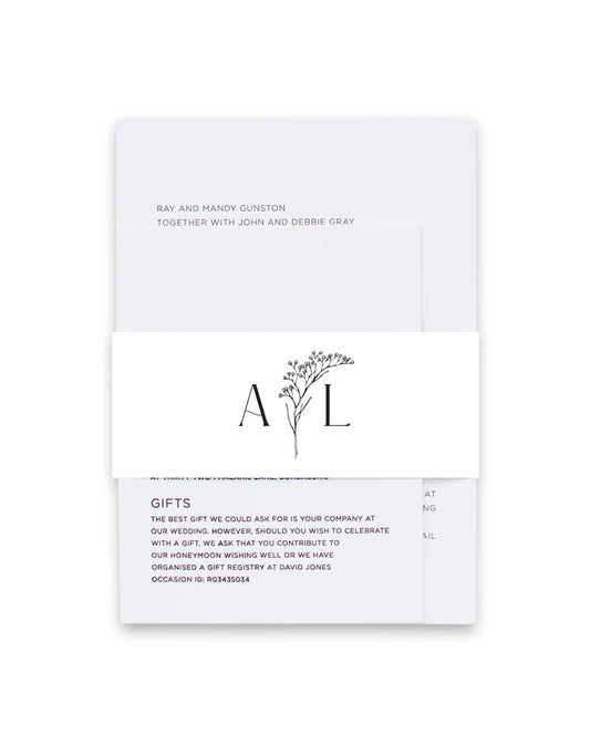 Marion Invitation Belly Band by Inggrid H.