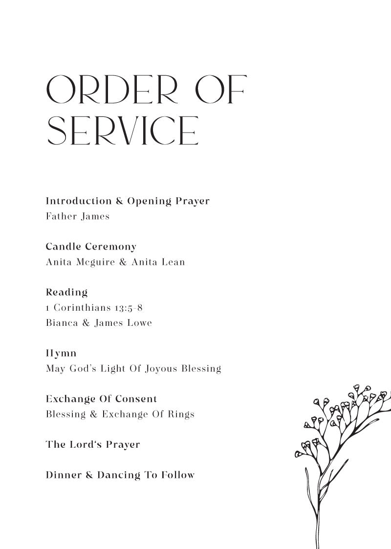 Marion Wedding Program by Inggrid H.