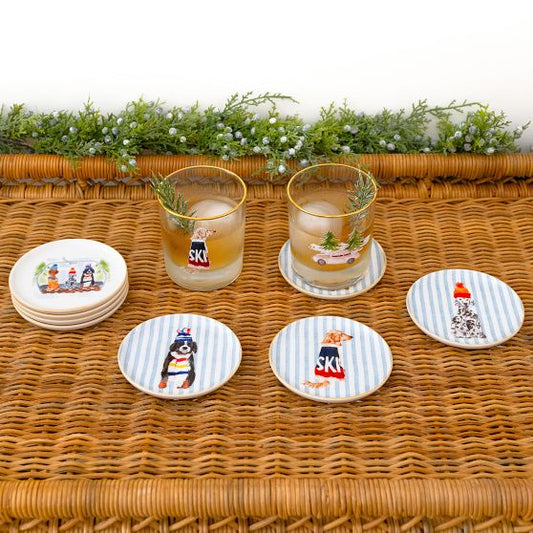 Mark & Graham X Gray Malin AprãˆS Ski Coasters, Set Of 4