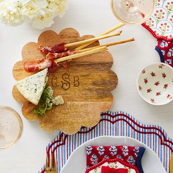 Mark & Graham X Pencil & Paper Co. Scalloped Cheese Board