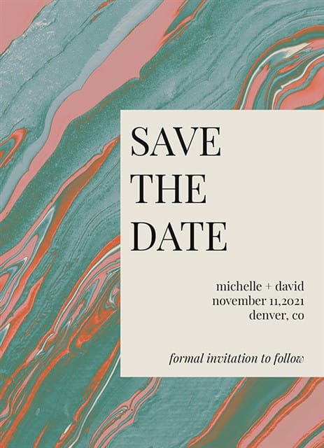 Married Marble Wedding Invitation