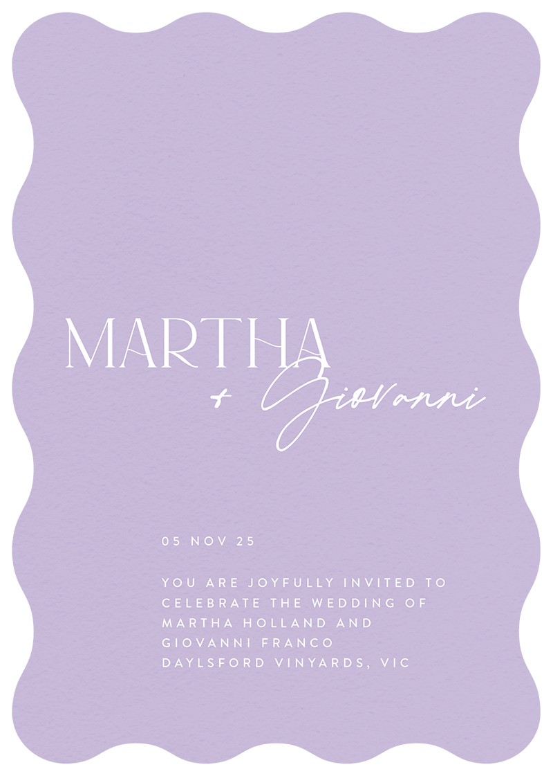 Martha Wedding Invitations by Shab M.