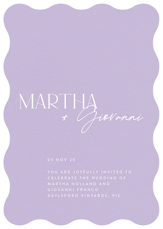 Martha Wedding Invitations by Shab M.