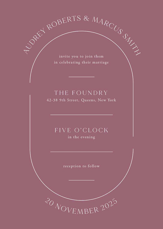 Mauvelous Wedding Invitations by Yunita Y.