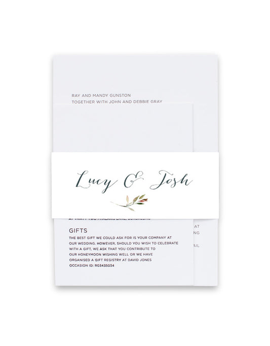 Melaleuca Invitation Belly Band by Amber B.