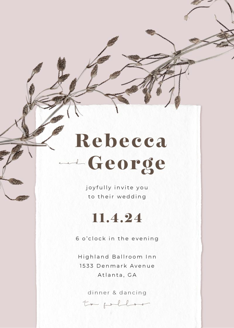 Memoir Wedding Invitations by Joy