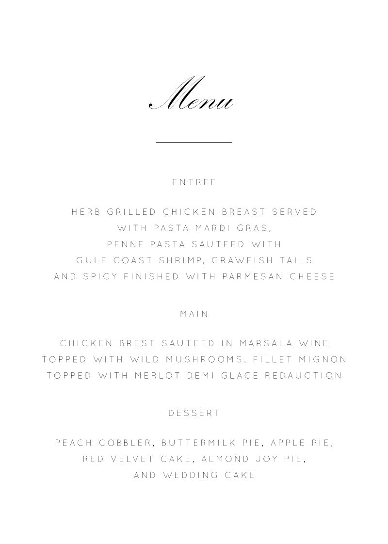 Into The LineMenu Cards by Inggrid H.