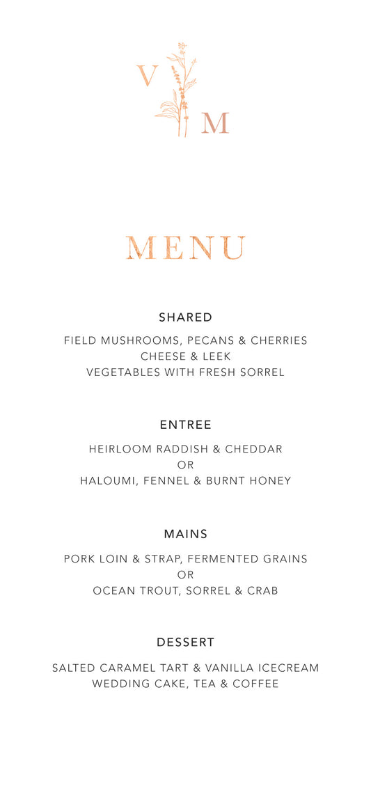 Dark RomanceMenu Cards by Lisa P.