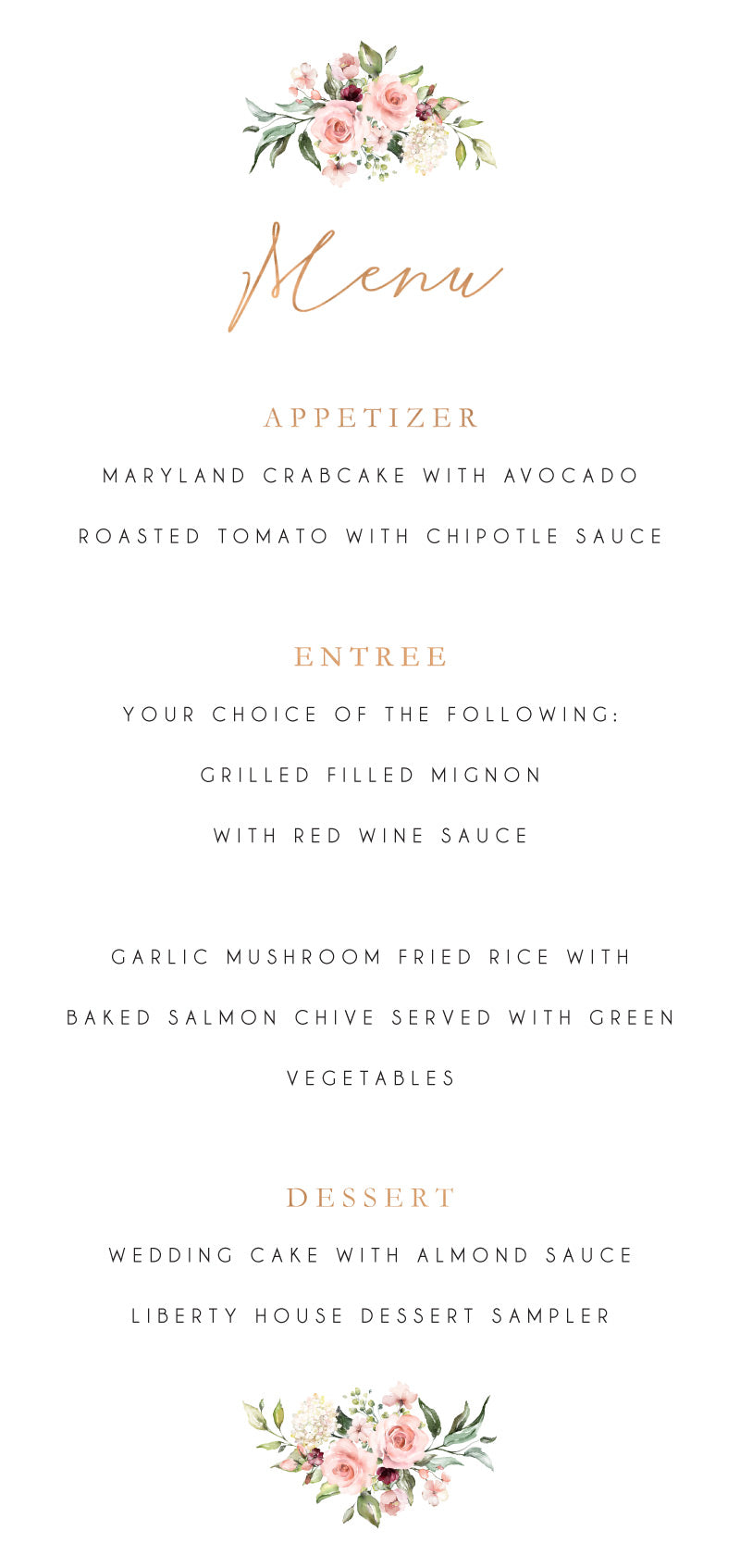 Burnt Butter CakesMenu Cards by Burnt Butter