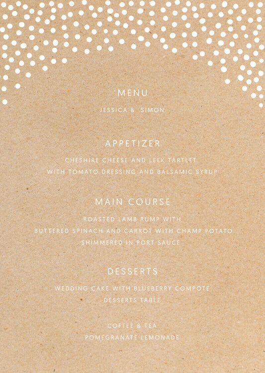 Foil Of DreamsMenu Cards by Phabo R.