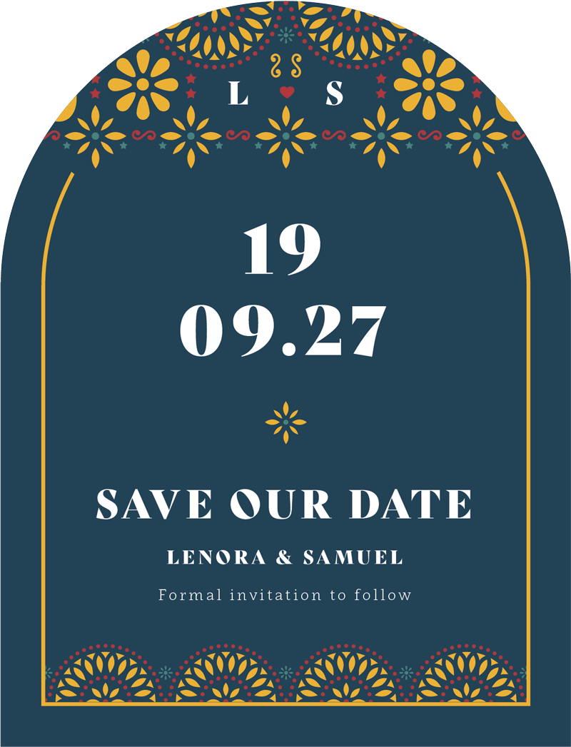 Mexicanus Art Save The Date Cards by Yunita Y.