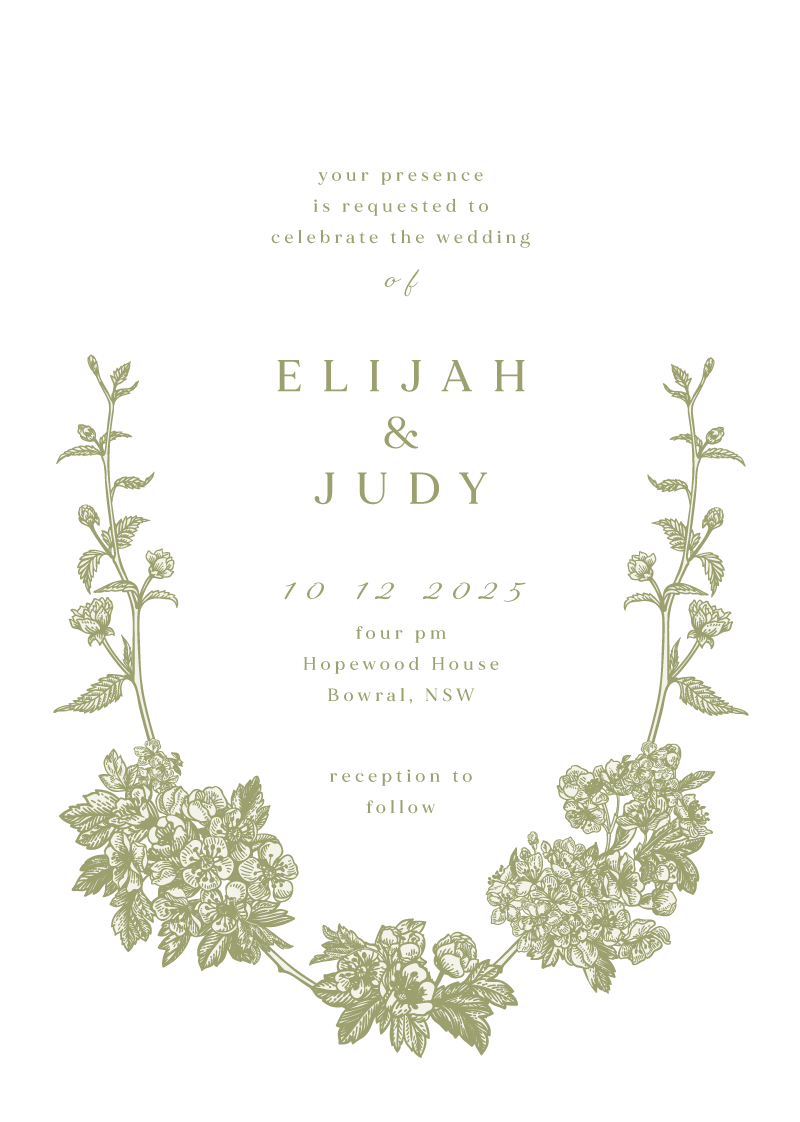 Visco Garden Wedding Invitations by Inggrid H.