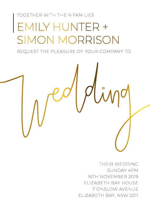 Minimalist Black And White Wedding Invitations by Jesse I.