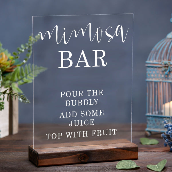 Mimosa Bar Acrylic Event Bar Sign