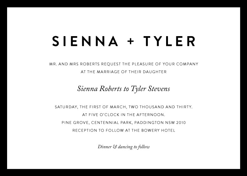 Minimal Wedding Invitations by Amelia S.