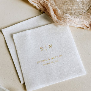 Minimal and Chic Gold Foil Napkins
