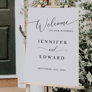 Minimal Wedding Welcome Sign