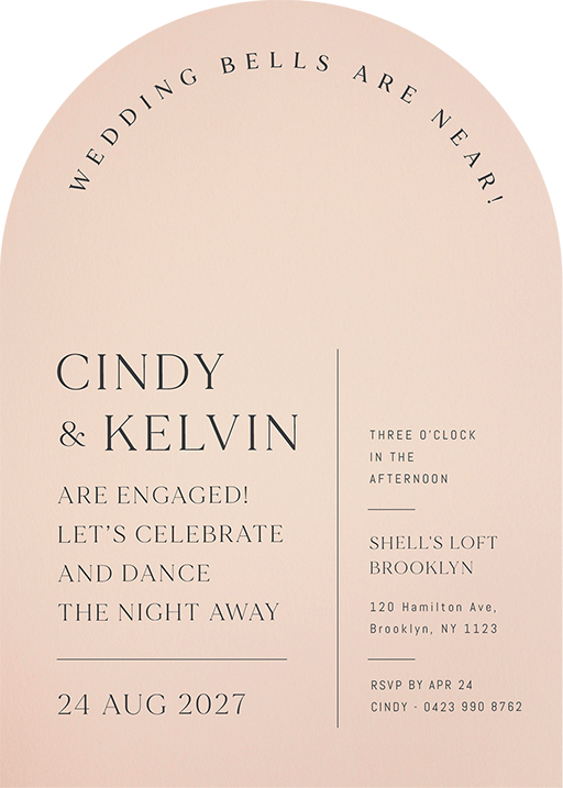 Minimalisme Engagement Invitations by Yunita Y.