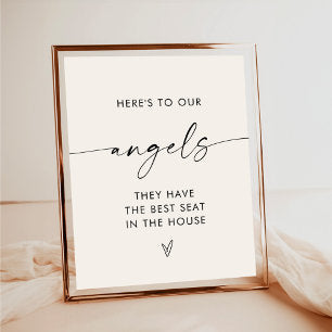 Minimalist In Loving Memory Sign, Wedding Memorial Poster