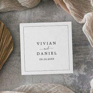 Minimalist Wedding Napkins