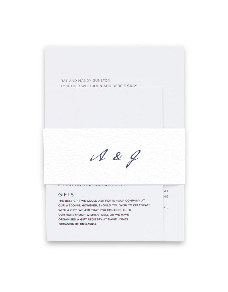 Mira Invitation Belly Band by Shab M.