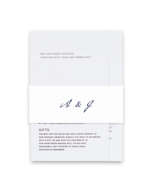 Mira Invitation Belly Band by Shab M.