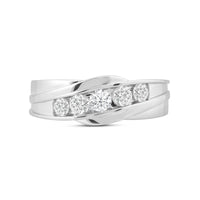 5 Stone Wavy Men's Ring